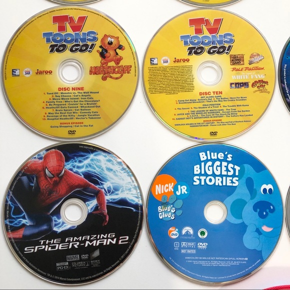 18 Lot Kids DVD Collection TV Toons to Go! Dory Stitch Spider-Man 2 Blue’s Clues - Picture 6 of 7